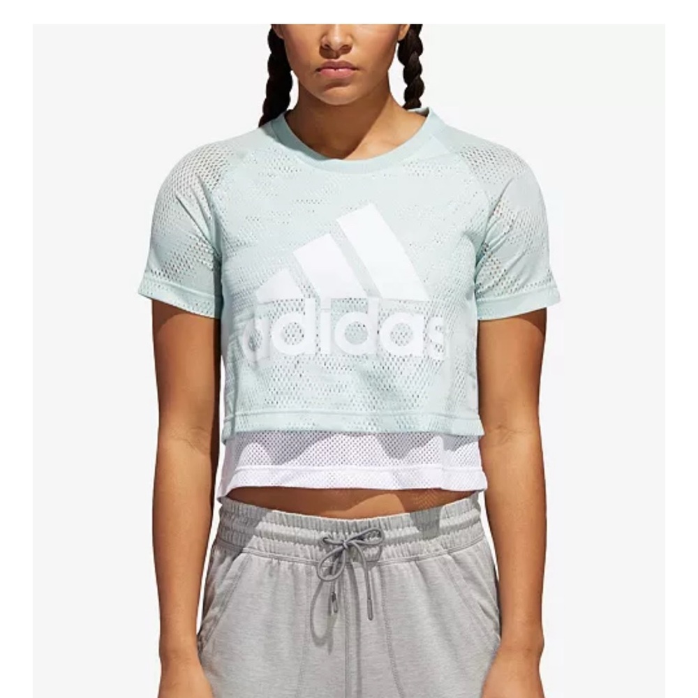 adidas Women's ID Mesh Crop Top L